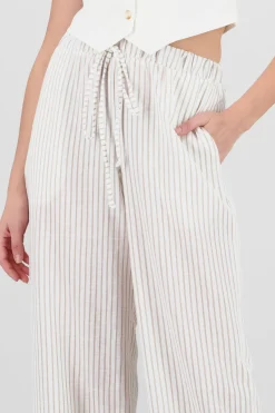 Shasa Striped Drawstring Pants