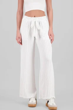Shasa Striped Elastic Waist Pants