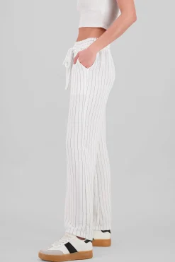Shasa Striped Elastic Waist Pants