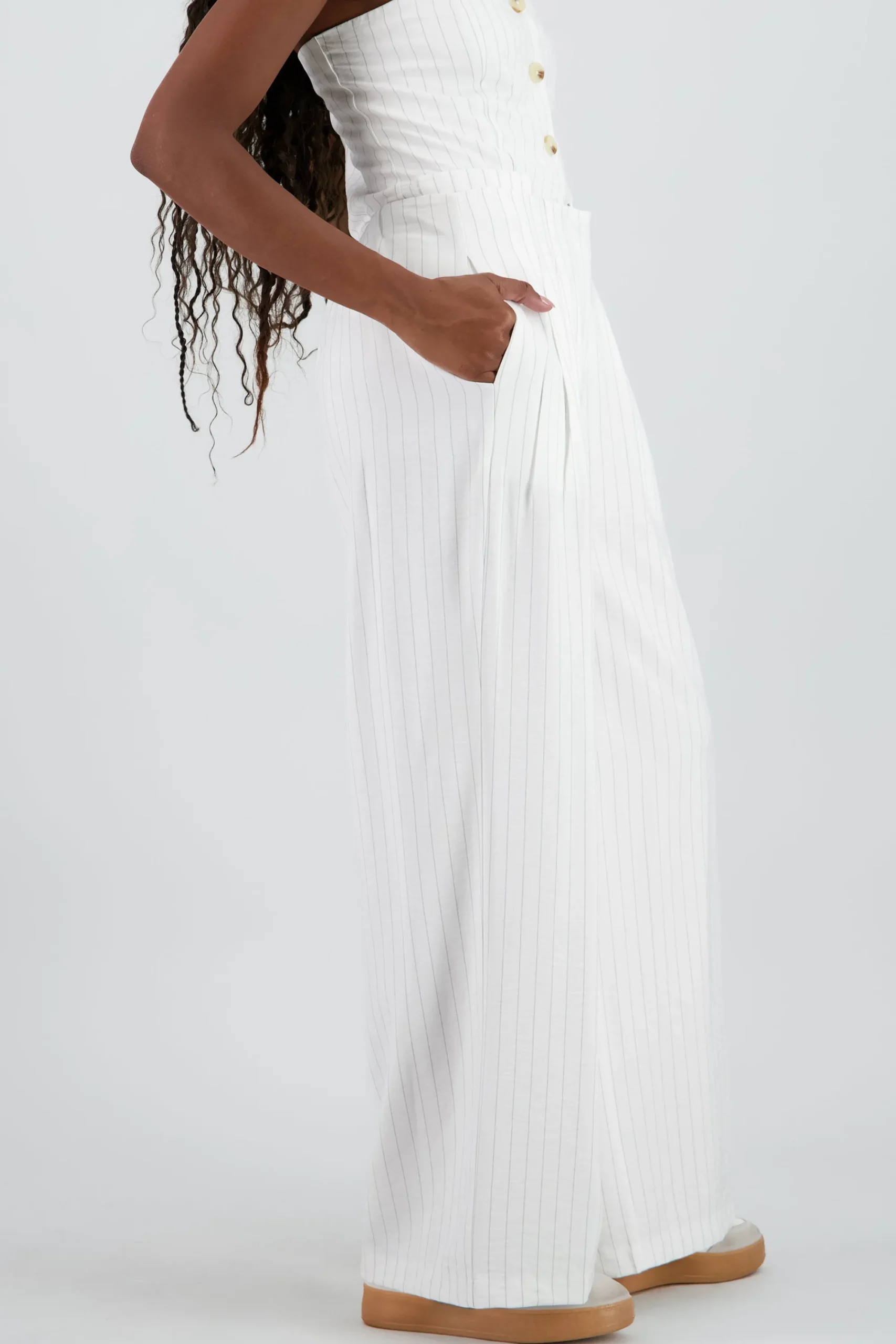 Shasa Striped Flowy Pants