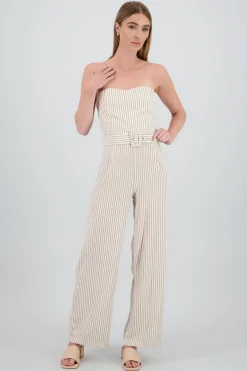 Shasa Striped Jumpsuit with Belt