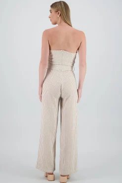 Shasa Striped Jumpsuit with Belt