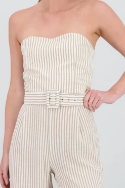 Shasa Striped Jumpsuit with Belt