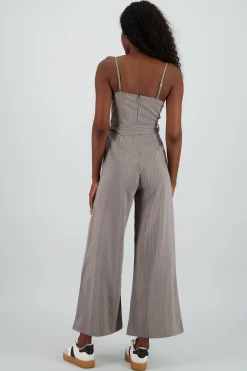 Shasa Striped Jumpsuit with Belt