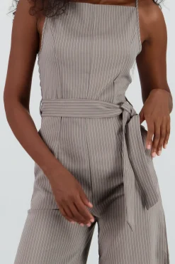Shasa Striped Jumpsuit with Belt