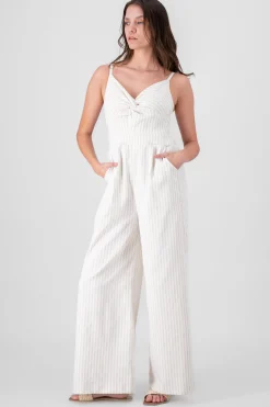 Shasa Striped Jumpsuit with Straps