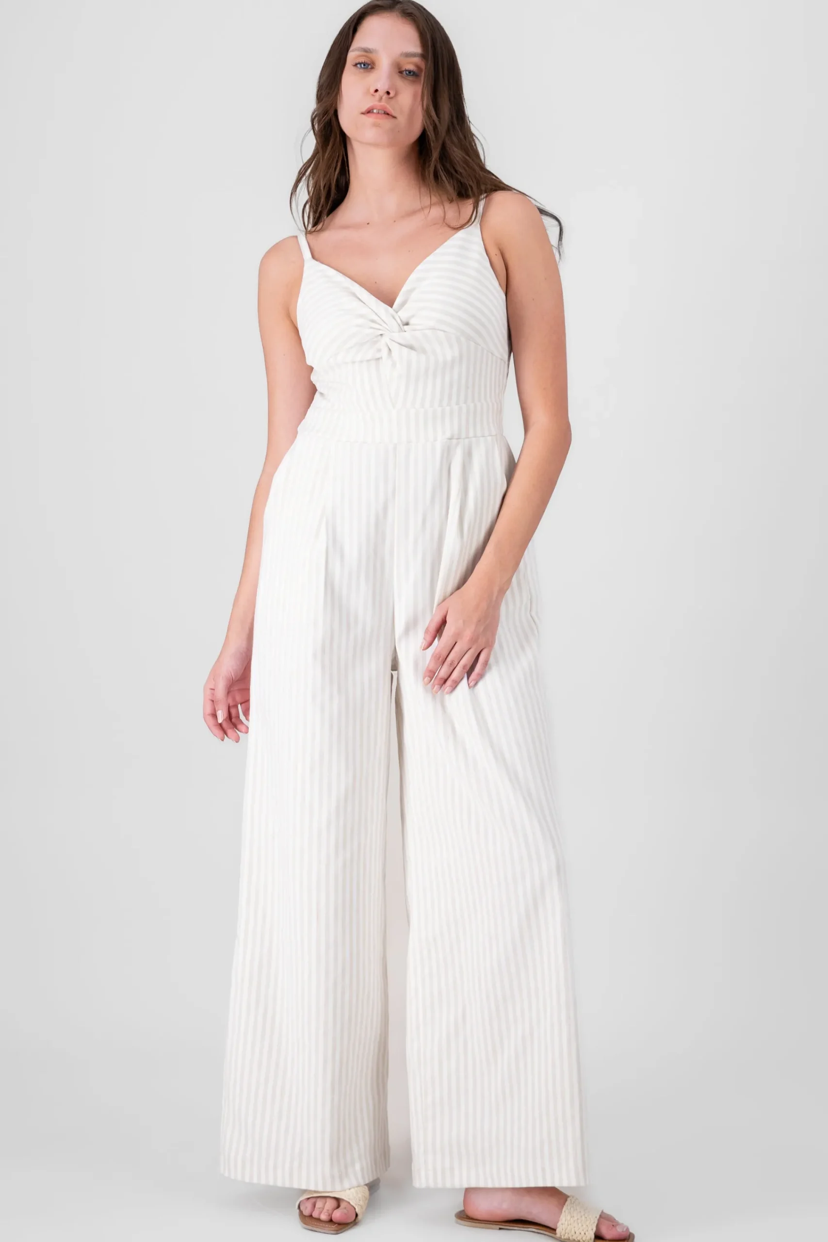 Shasa Striped Jumpsuit with Straps