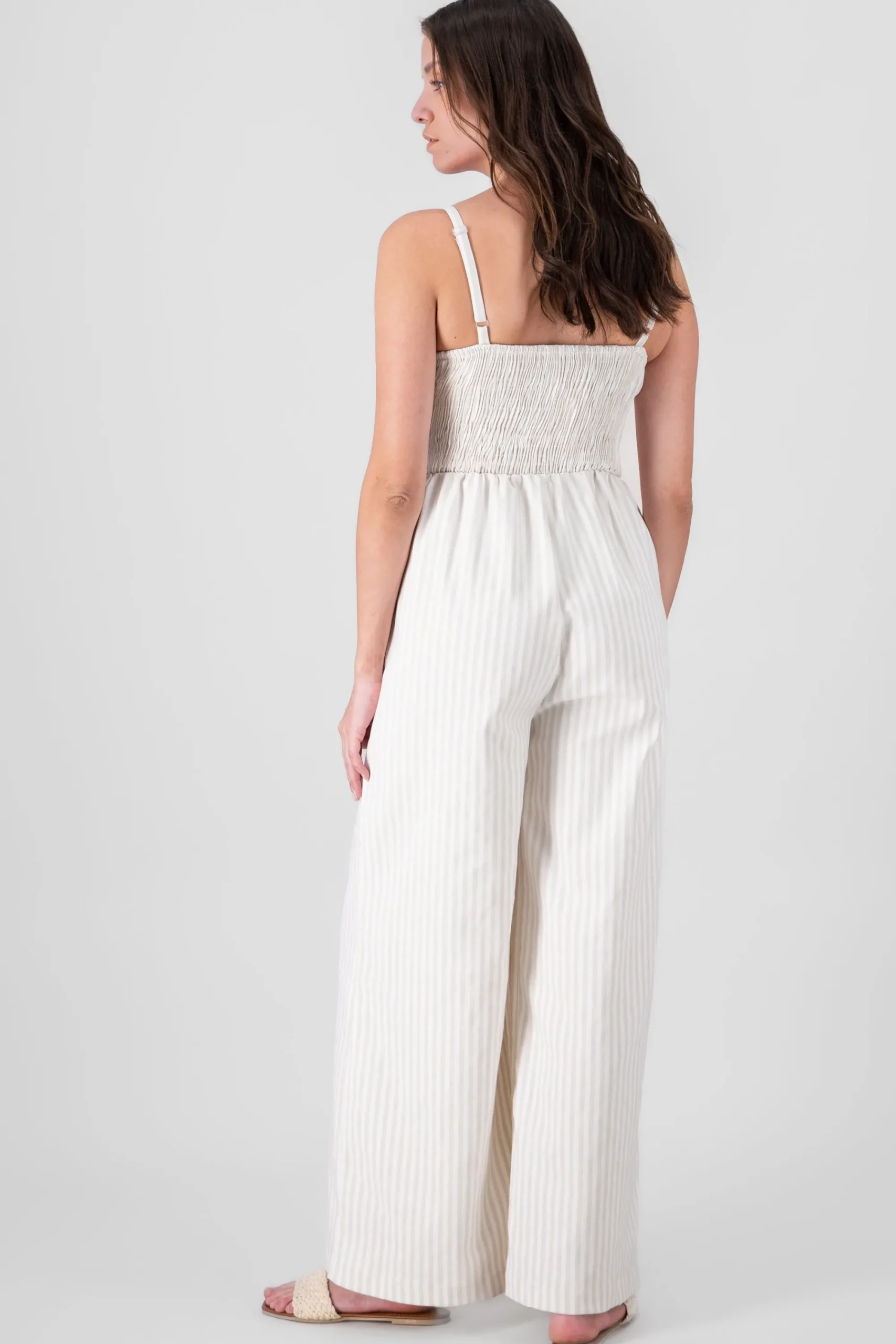 Shasa Striped Jumpsuit with Straps
