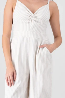 Shasa Striped Jumpsuit with Straps