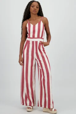 Shasa Striped Jumpsuit with Straps