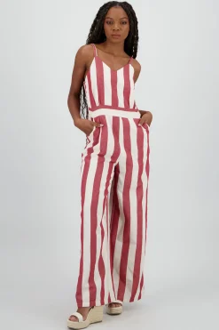 Shasa Striped Jumpsuit with Straps
