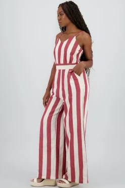 Shasa Striped Jumpsuit with Straps