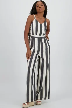 Shasa Striped Jumpsuit with Straps