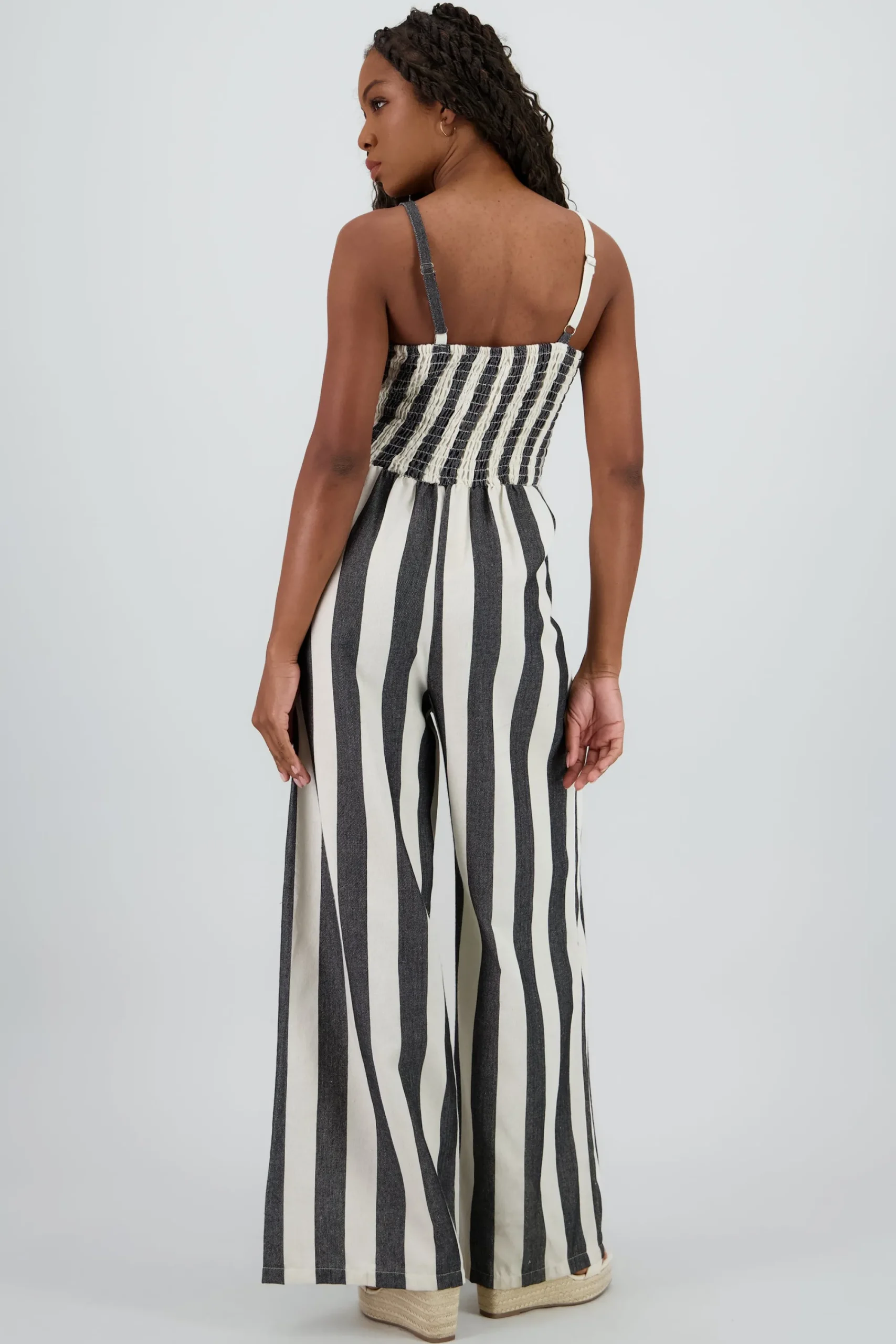 Shasa Striped Jumpsuit with Straps