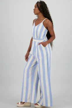 Shasa Striped Jumpsuit with Straps