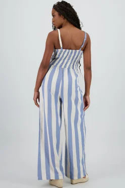 Shasa Striped Jumpsuit with Straps