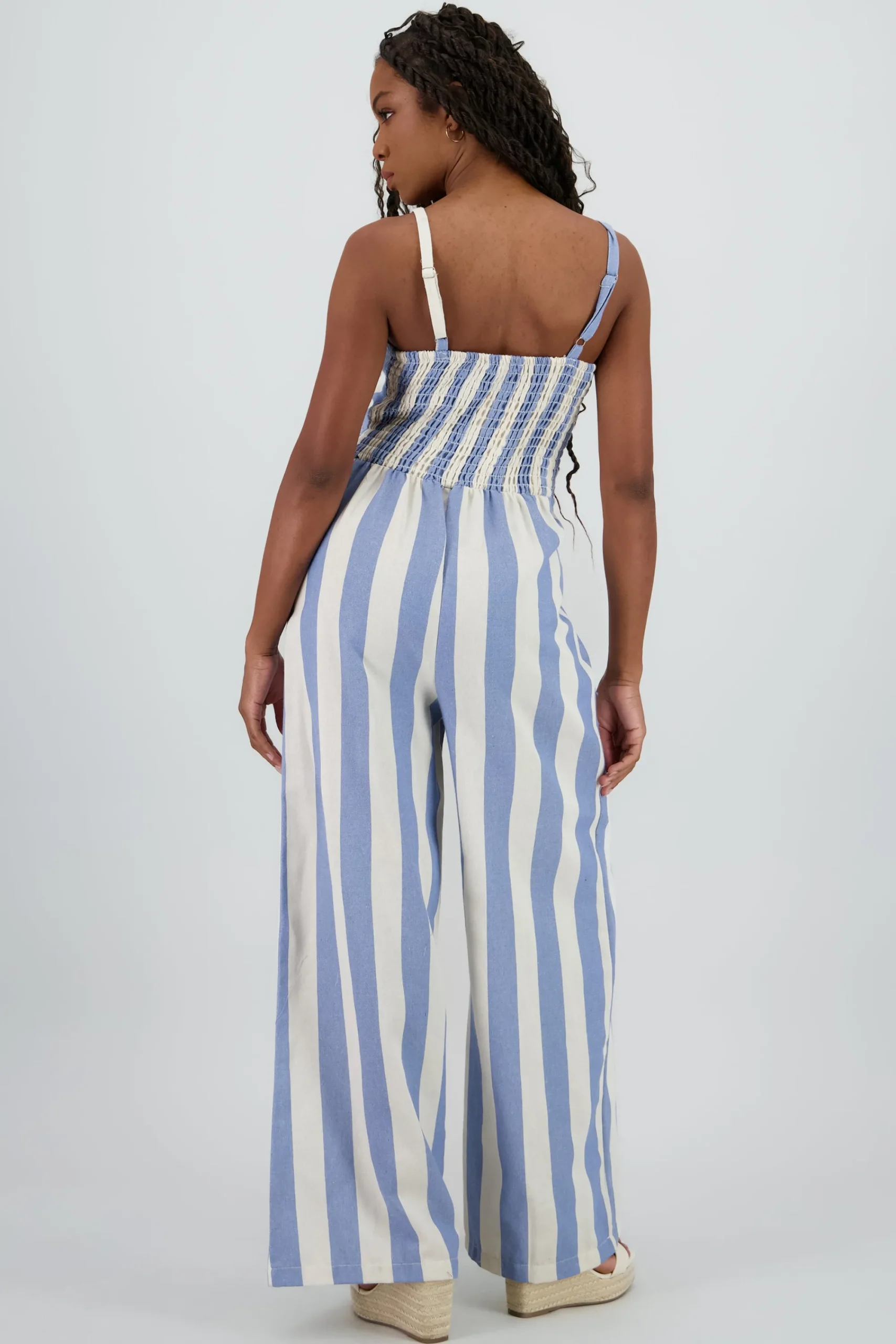 Shasa Striped Jumpsuit with Straps