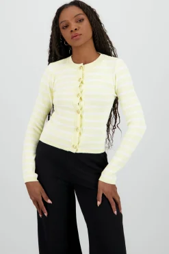 Shasa Striped Knit Cardigan