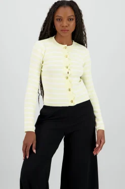 Shasa Striped Knit Cardigan