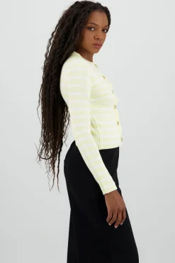 Shasa Striped Knit Cardigan