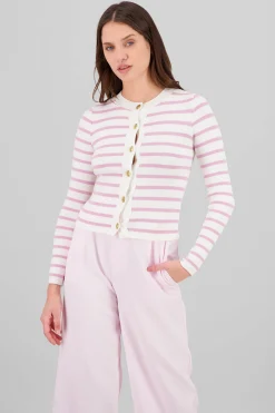 Shasa Striped Knit Cardigan