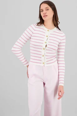 Shasa Striped Knit Cardigan