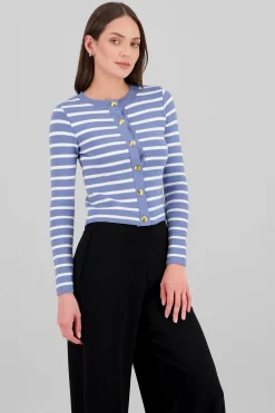 Shasa Striped Knit Cardigan