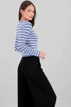 Shasa Striped Knit Cardigan