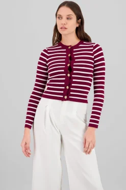 Shasa Striped Knit Cardigan