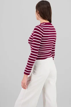 Shasa Striped Knit Cardigan