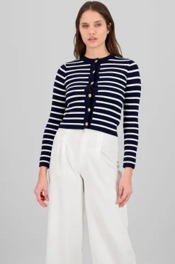 Shasa Striped Knit Cardigan