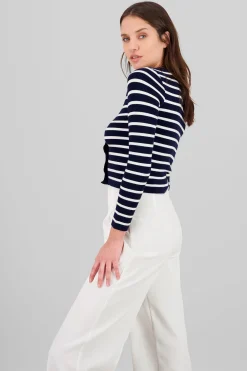 Shasa Striped Knit Cardigan