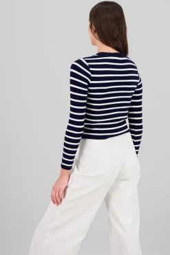Shasa Striped Knit Cardigan