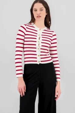 Shasa Striped Knit Cardigan