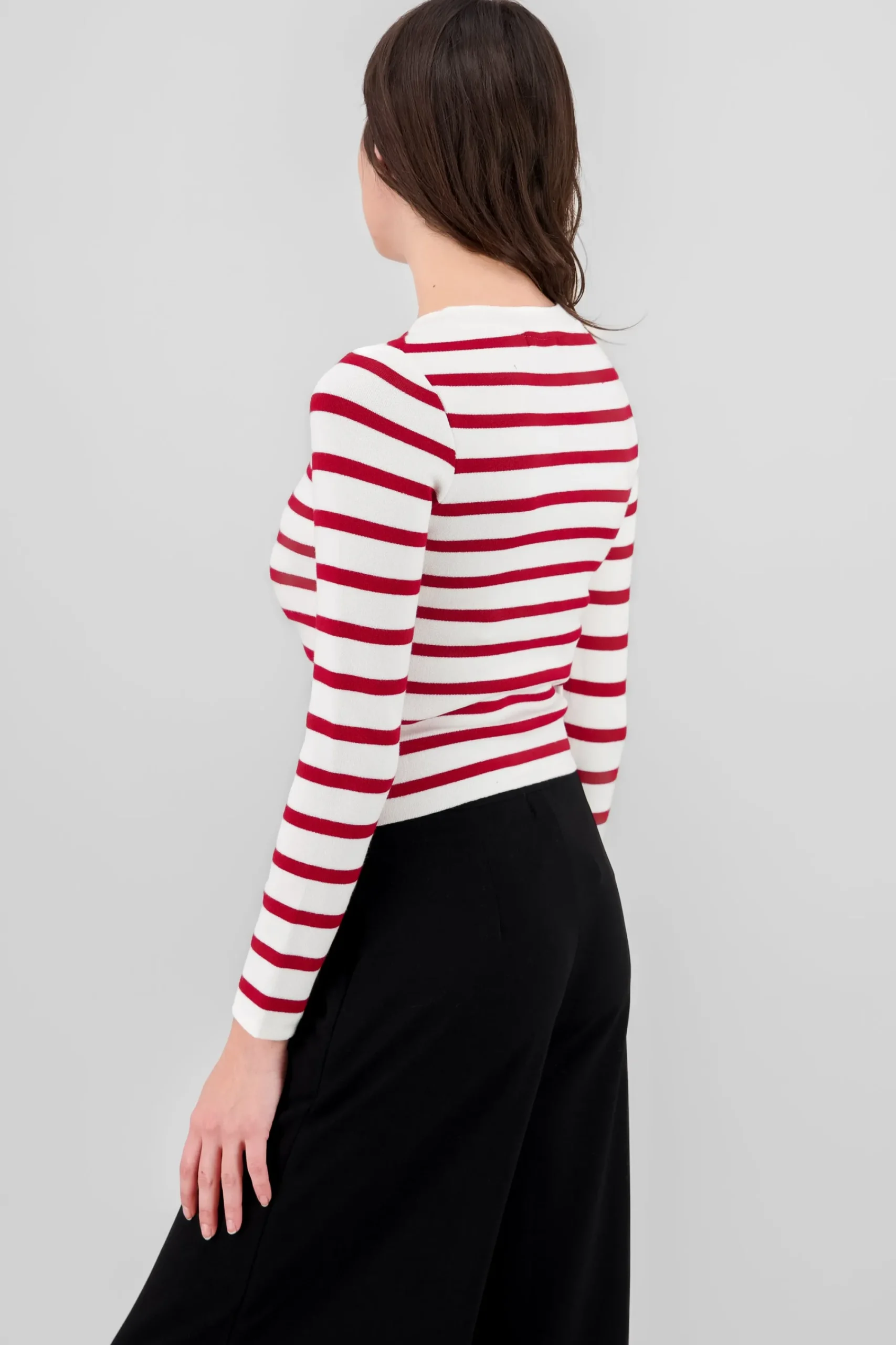 Shasa Striped Knit Cardigan