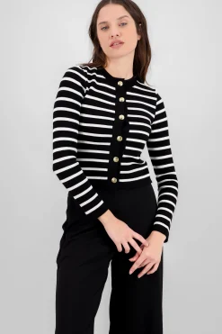 Shasa Striped Knit Cardigan