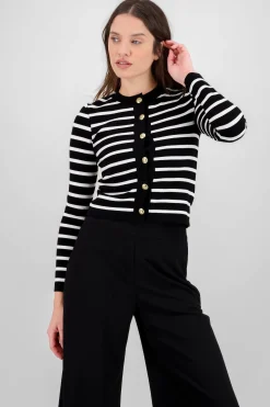 Shasa Striped Knit Cardigan
