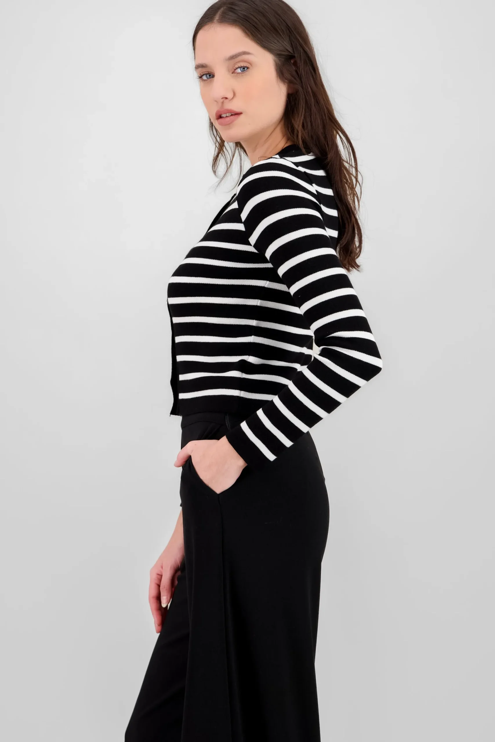 Shasa Striped Knit Cardigan