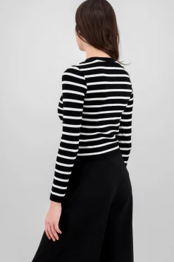 Shasa Striped Knit Cardigan