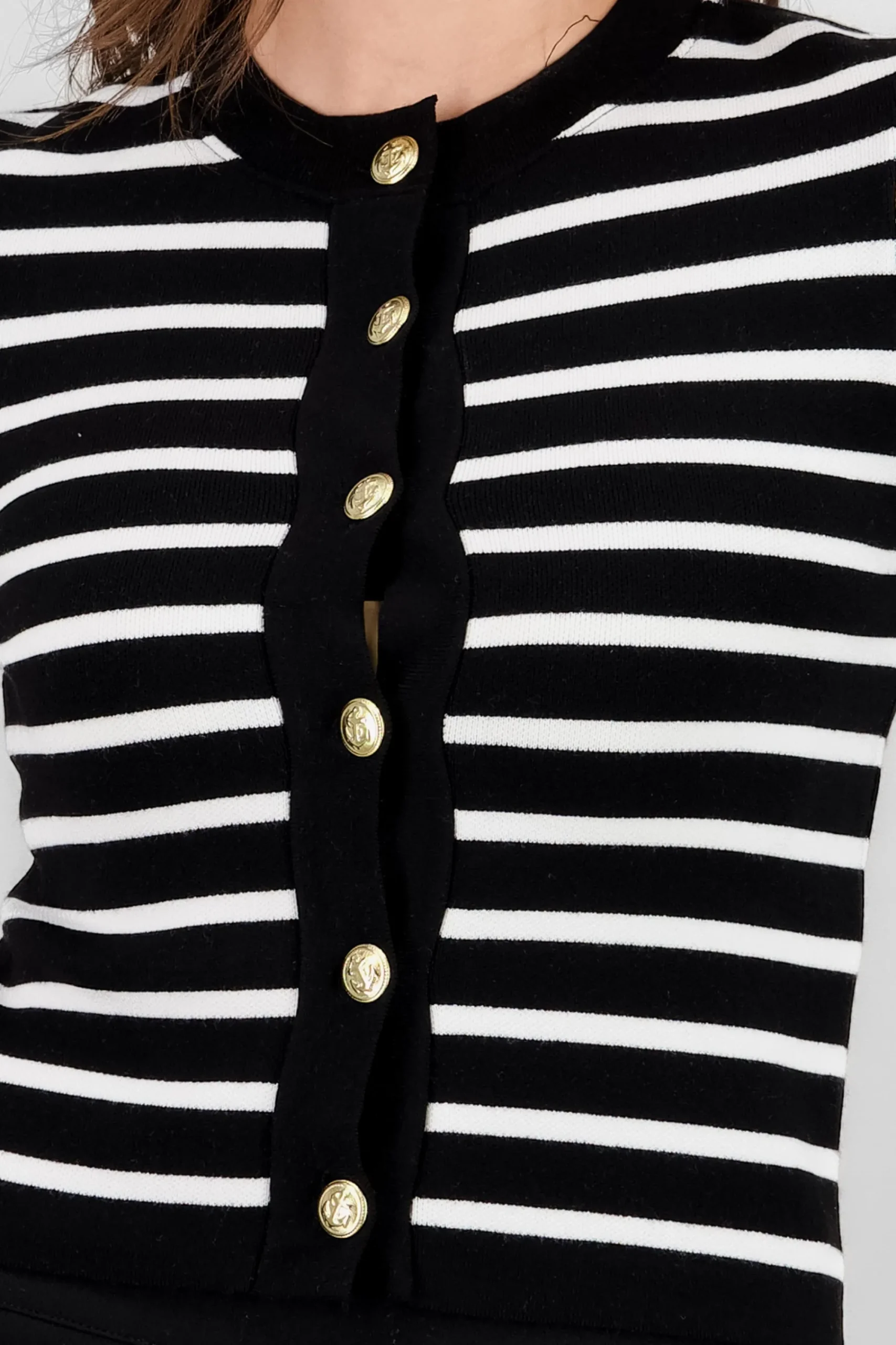 Shasa Striped Knit Cardigan