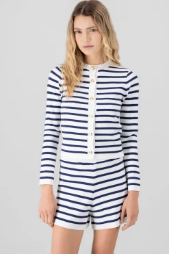 Shasa Striped Knit Cardigan