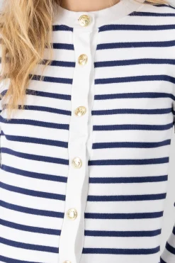 Shasa Striped Knit Cardigan