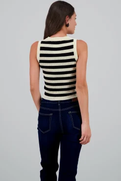 Shasa Striped Knit Top