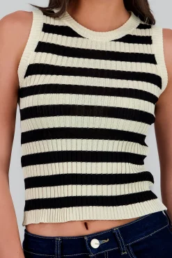 Shasa Striped Knit Top