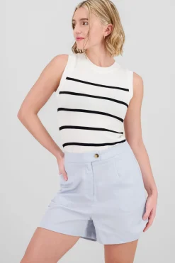 Shasa Striped knit vest