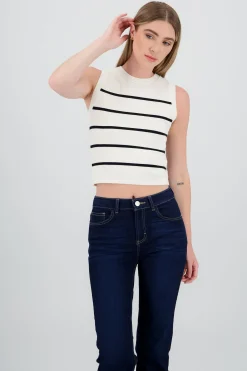 Shasa Striped Knit Vest