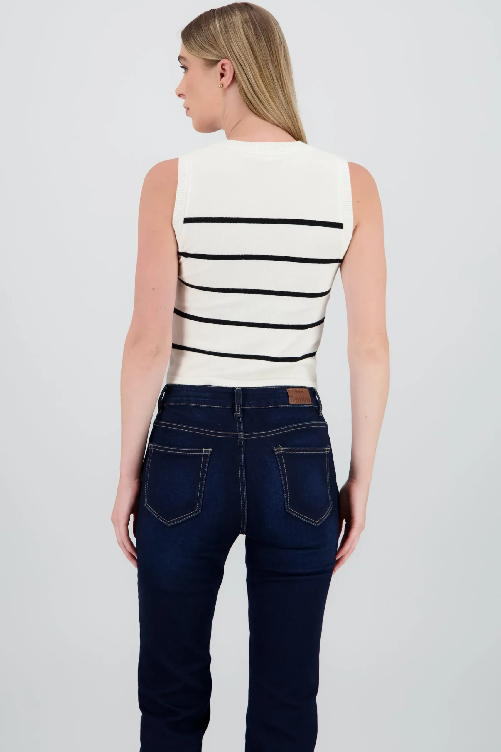 Shasa Striped Knit Vest