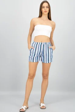 Shasa Striped Linen Shorts
