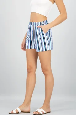 Shasa Striped Linen Shorts