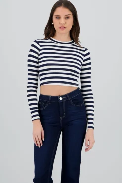Shasa Striped Long Sleeve Blouse